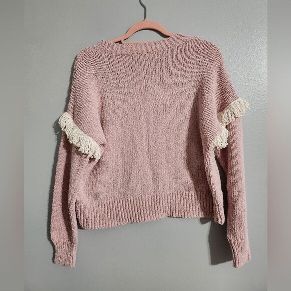 Madewell Montford Fringe Pullover Sweater Size M - Picture 3 of 4